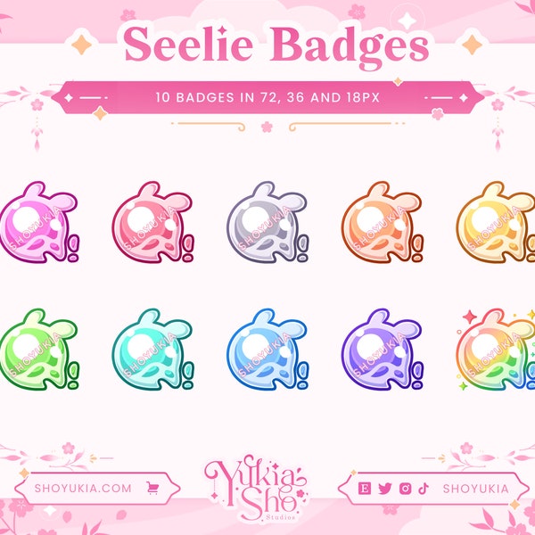 Seelie Sub Badges for Twitch/YouTube/Kick/Discord | Bit Badges | Twitch Sub Badges | Subscriber Badges | Discord Roles | Stream Badges