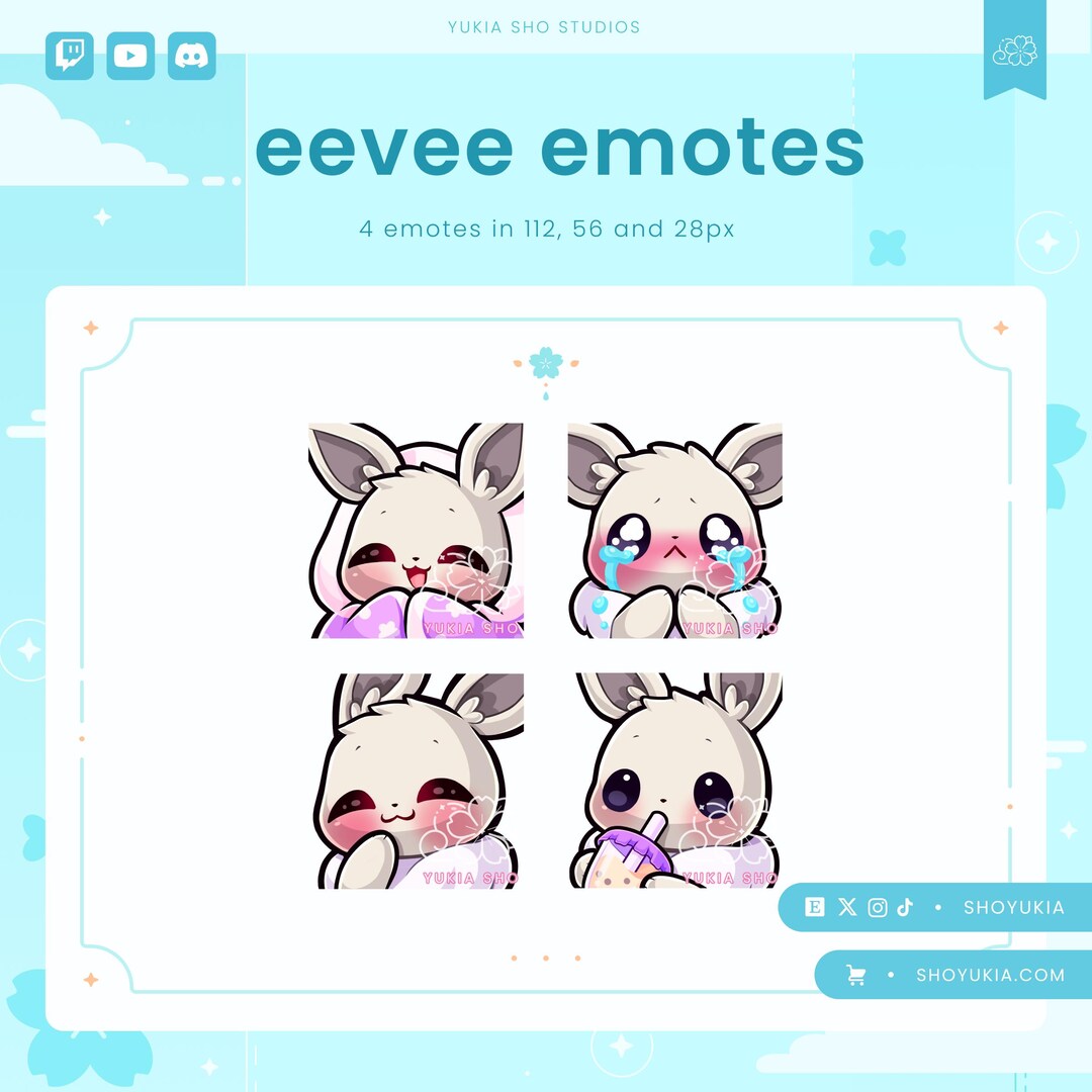 Shiny Evie Twitch Emote Pack | Cute Emotes for Streamers, Youtube ...