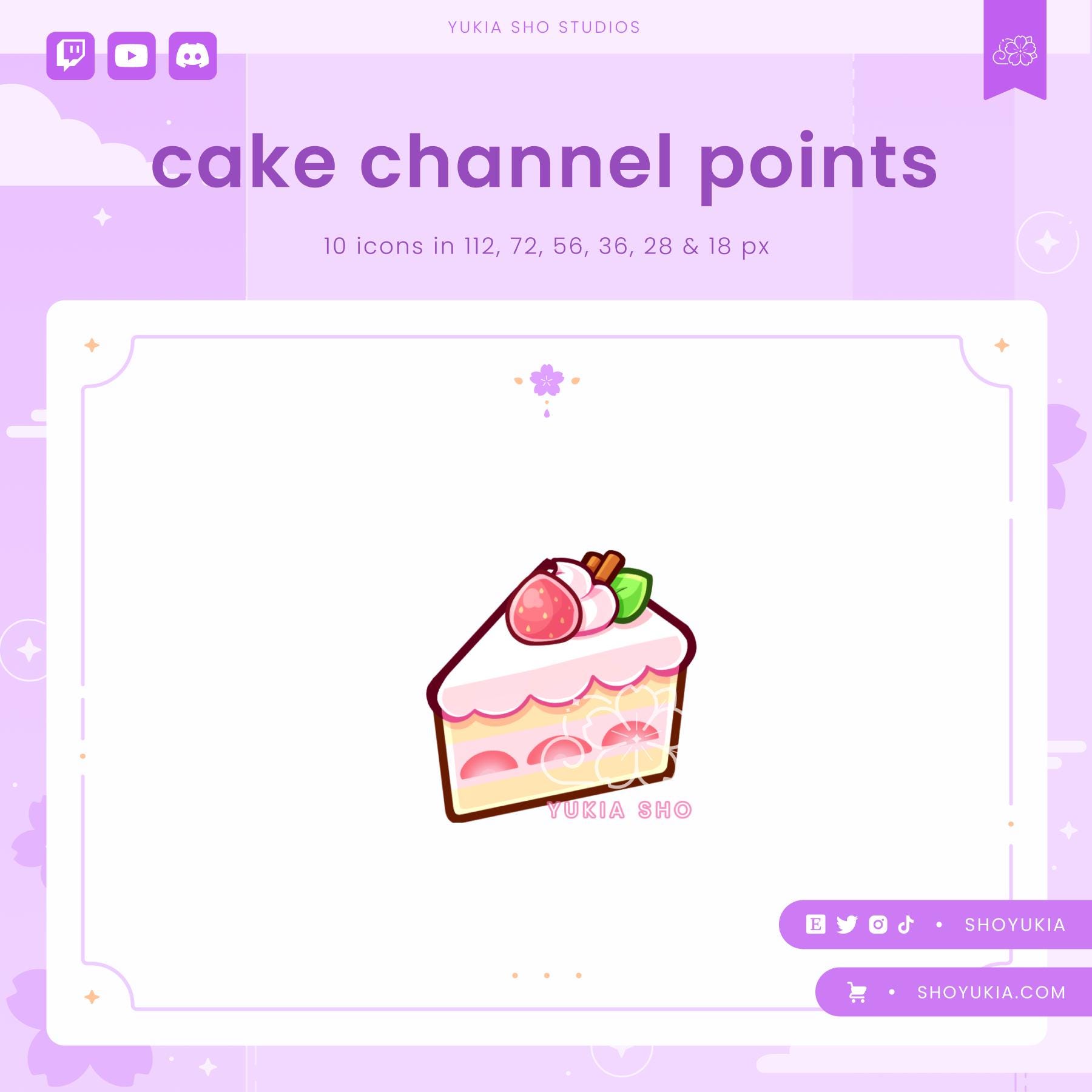 Twitch Channel Point Icon : Dreamland Cake  | Streamer Emotes, Sub Badges for Discord & YouTube