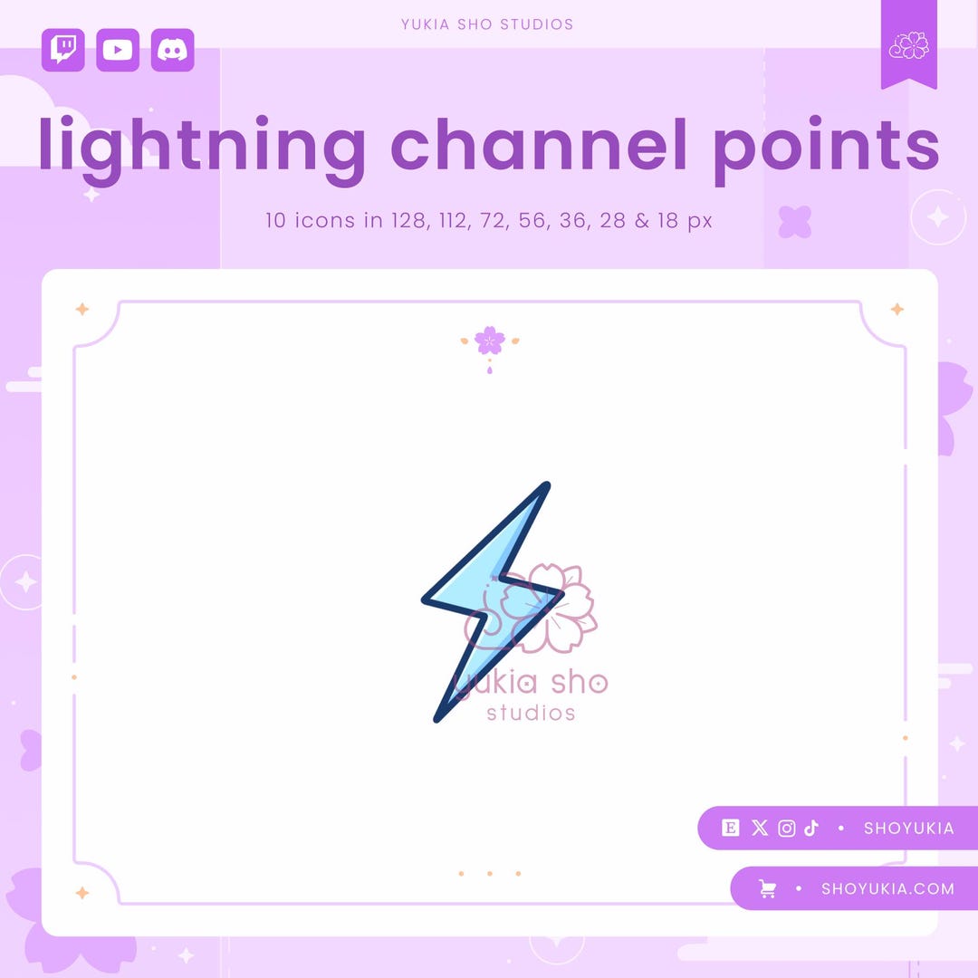 Twitch Channel Point Icon : Lightning Bolt (blue) | Streamer Emotes ...