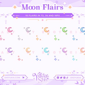 Moon Twitch Sub Badge Flair | Bit Badges | Twitch Sub Badges | Twitch Flair | Badge Flair | Badge Flair Twitch | Cute Sub Badges