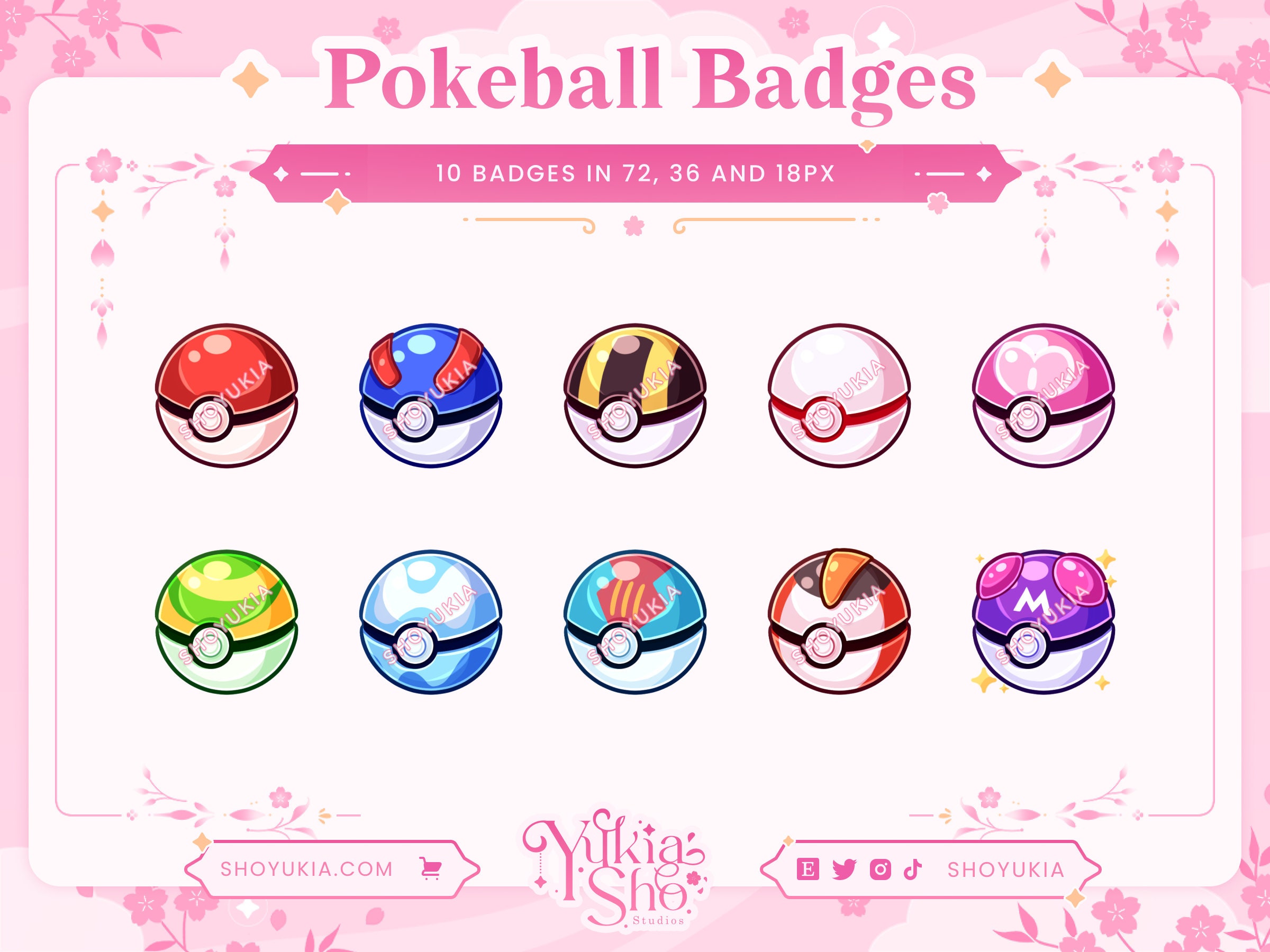 Poki Ball Sub Badges IPokeballsI Twitch Sub Badges -  Portugal