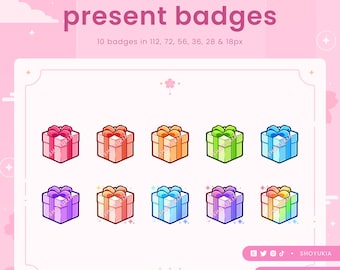Regalo de Navidad: Insignias de suscripción de Twitch / Insignias de bits y puntos de canal para Discord.