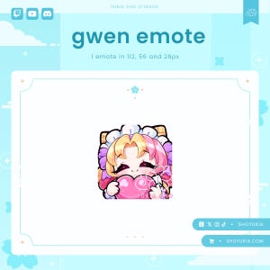 Twitch Emote: Gwen Heart  | LoL Emote Pack for Discord, YouTube & TikTok