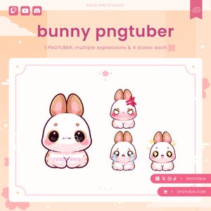 Brown Spotted Bunny PNGTuber Model | Cute VTuber Avatar for Streaming, Twitch, YouTube, and Discord