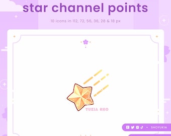 Twitch Channel Point Icon : Shooting Star  | Streamer Emotes, Sub Badges for Discord & YouTube