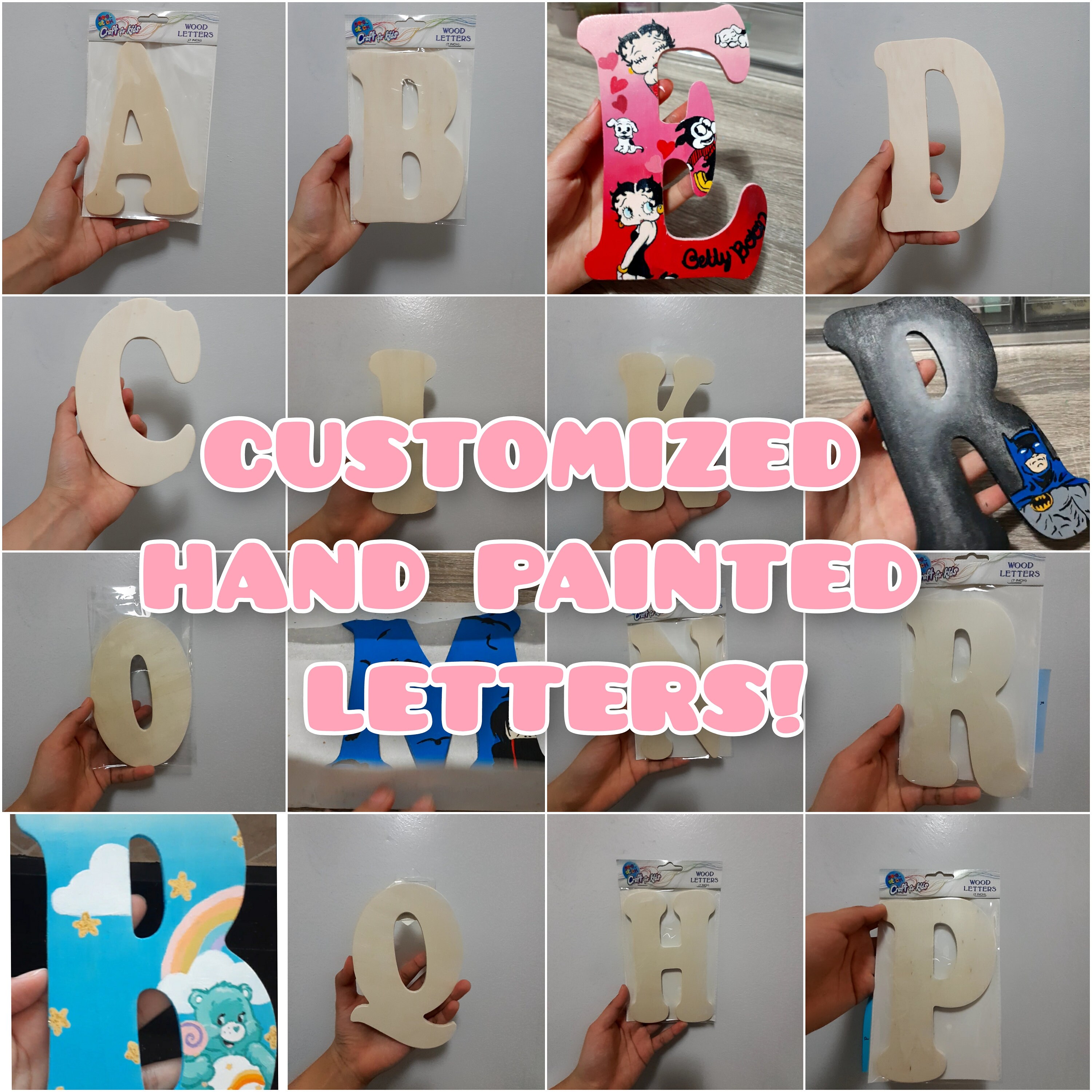 Customized Hand Painted Letters examples provided & please | Etsy