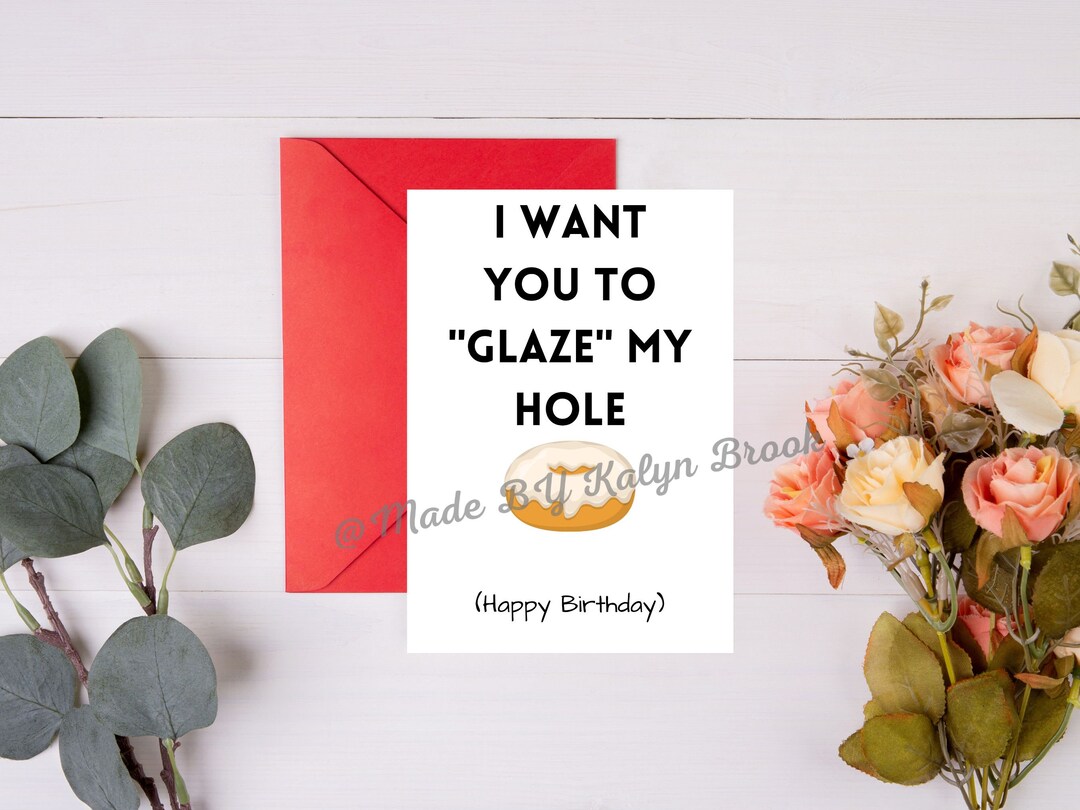 Printable Naughty Birthday Card. Printable Card. Naughty Birthday Card ...