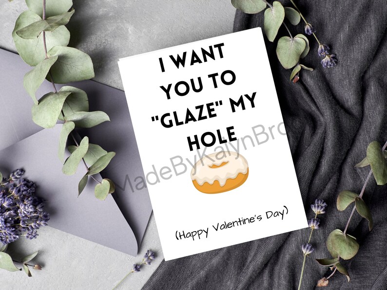 Naughty Valentine's Day Card, Printable Card, Valentine's Day Gift for ...