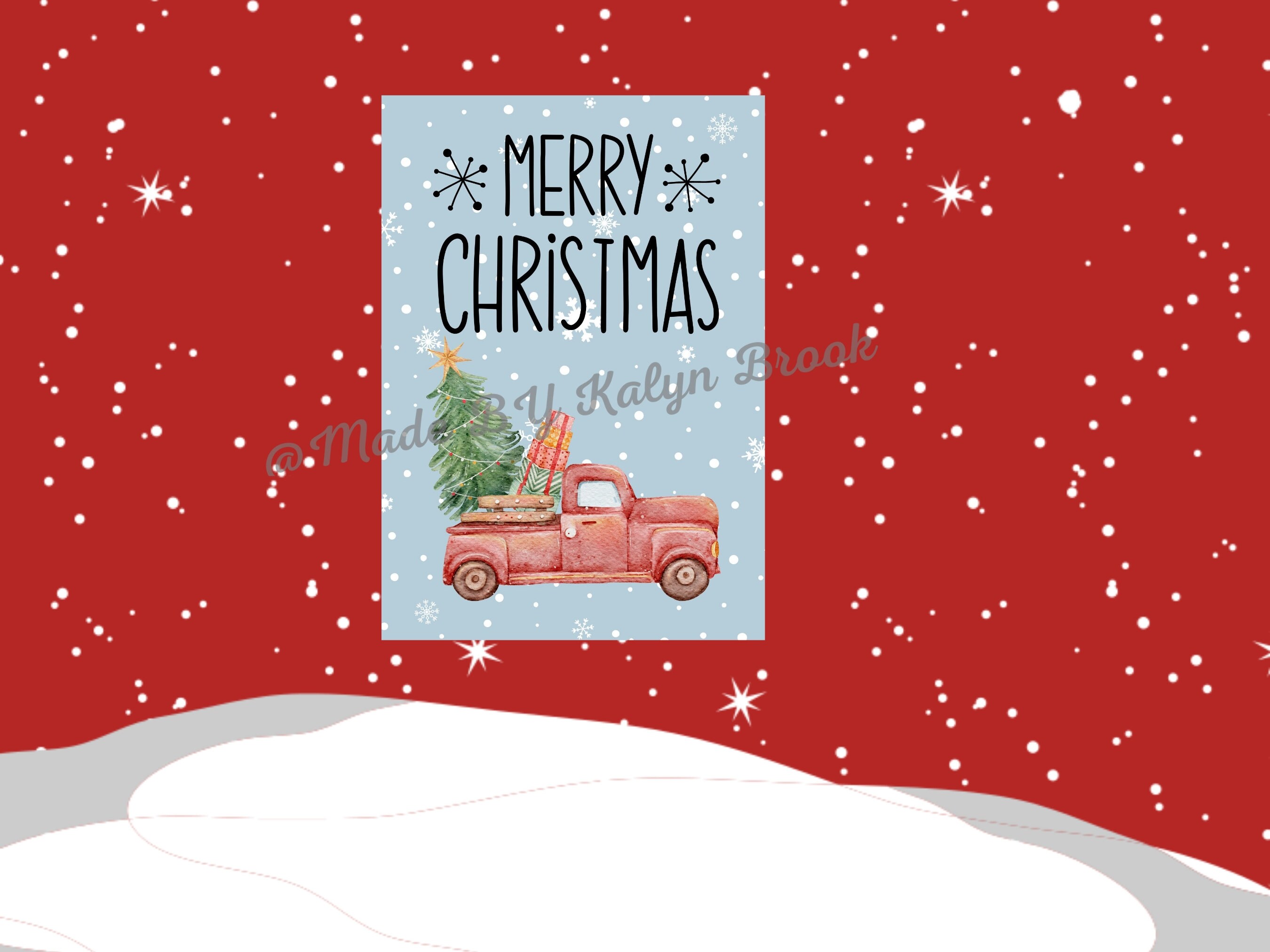 Printable Christmas Card Greeting Card for Christmas Etsy