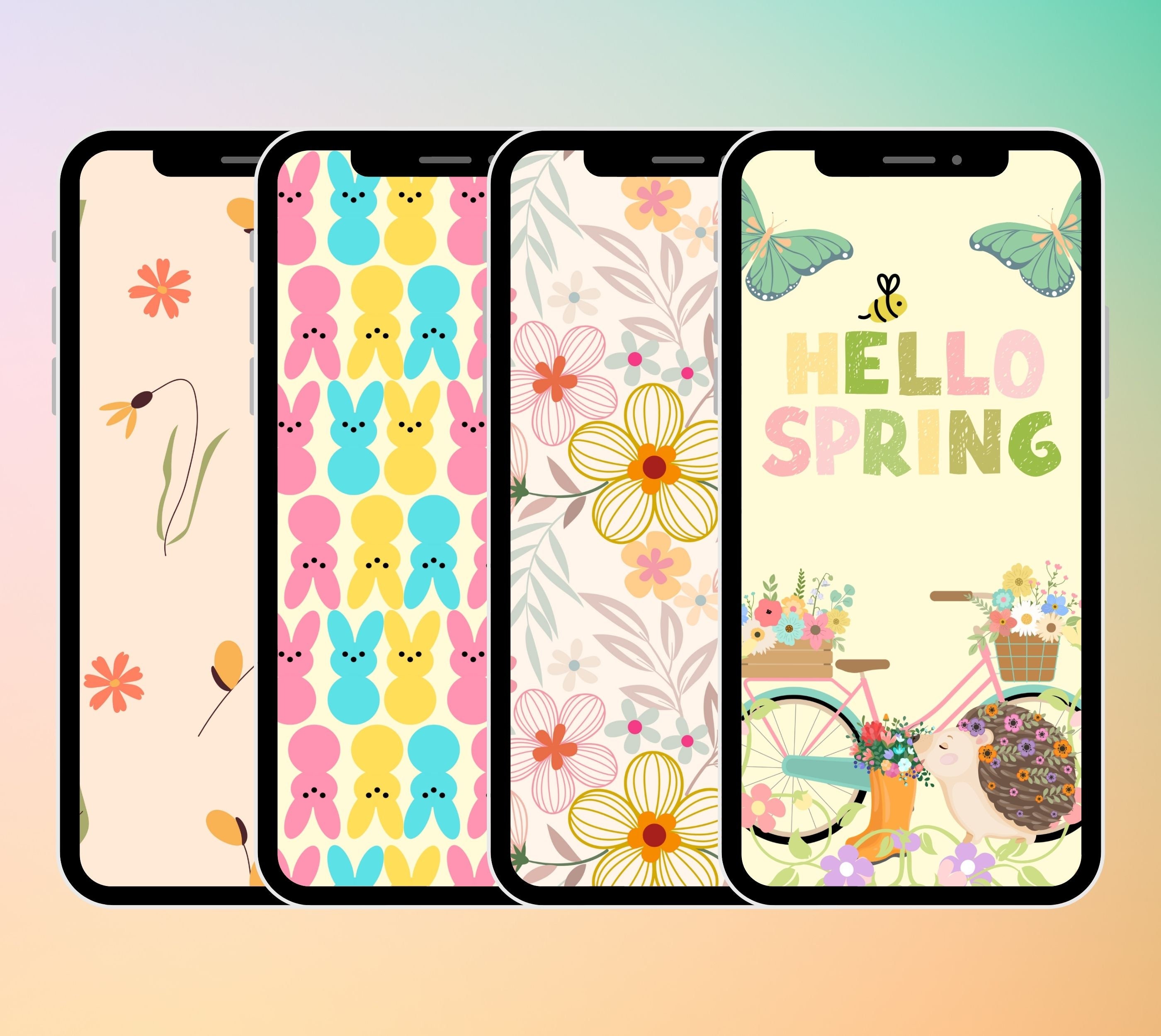 Spring Wallpaper Set of 4 for iPhone and Android Devices. iPhone ...