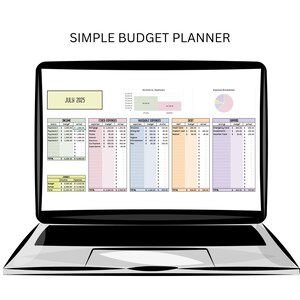 Editable Budget Spreadsheet | Monthly Finance Tracker | Excel Template | Digital Download