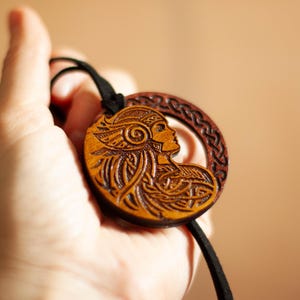 Valkyrie Necklace, Norse Mythology Pendant, Warrior Woman Gift, Heathen Jewelry, Celtic Spiritual Amulet, Viking Cosplay Jewelry, Asatru