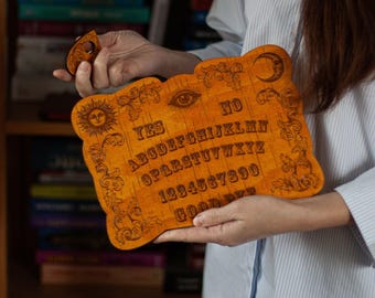 Classic Ouija Board Wooden Game, Vintage Style Spirit Communication Tool, High Quality Beech Wood Divination Board, Gothic Home Decor Gift