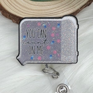 Count on Me Badge Reel-- Pharmacy Badge Reel-Pill Badge Reel-Pharmacy Technician Gift-RX Badge Reel-Pharmacist Badge Gift-Pharmacy Grad