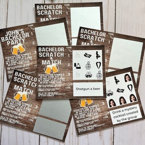 Bachelor Scratch And Match Dare Game--Bachelor Weekend-Beach Bachelor-Bachelor Hunt-Bachelor Game-Bachelor Party Games-Bachelor Party Task