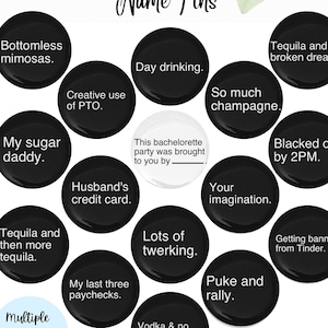 Bachelorette Party Pins--Bachelorette Favor-Bachelorette Weekend-I Do Crew-Bachelorette Games-Fling Before The Ring-Wedding Party Favor