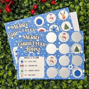 Carte de Noël flocon de neige à gratter et symbole d'allumette-- ticket de concert-cadeau de concert-concert-cadeau de Noël personnalisé-révélation-billet d'événement
