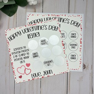 Carte à gratter et à associer pour la Saint-Valentin - Cadeau pour la Saint-Valentin - Billet de concert - Cadeau personnalisé Révélation-Cadeau de la Saint-Valentin - Cadeau intangible