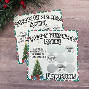 Carte de Noël à gratter et à associer -- Billet de concert-Concert-cadeau-concert personnalisé-Cadeau de Noël-Révélation-ticket Carte-cadeau de billet d'événement