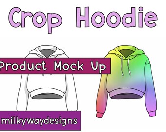 Crop Hoodie Template Etsy