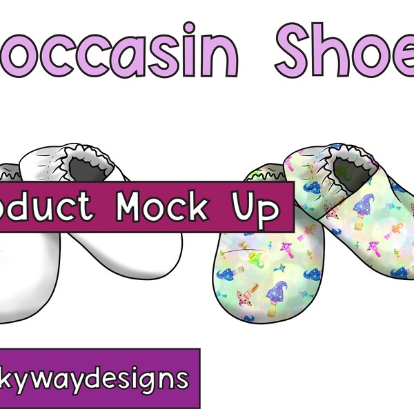 Product Mock Up Template Moccasin Shoes Booties Footwear PNG Canva Etc