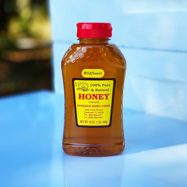 16oz Wildflower Honey (Raw + Unprocessed)