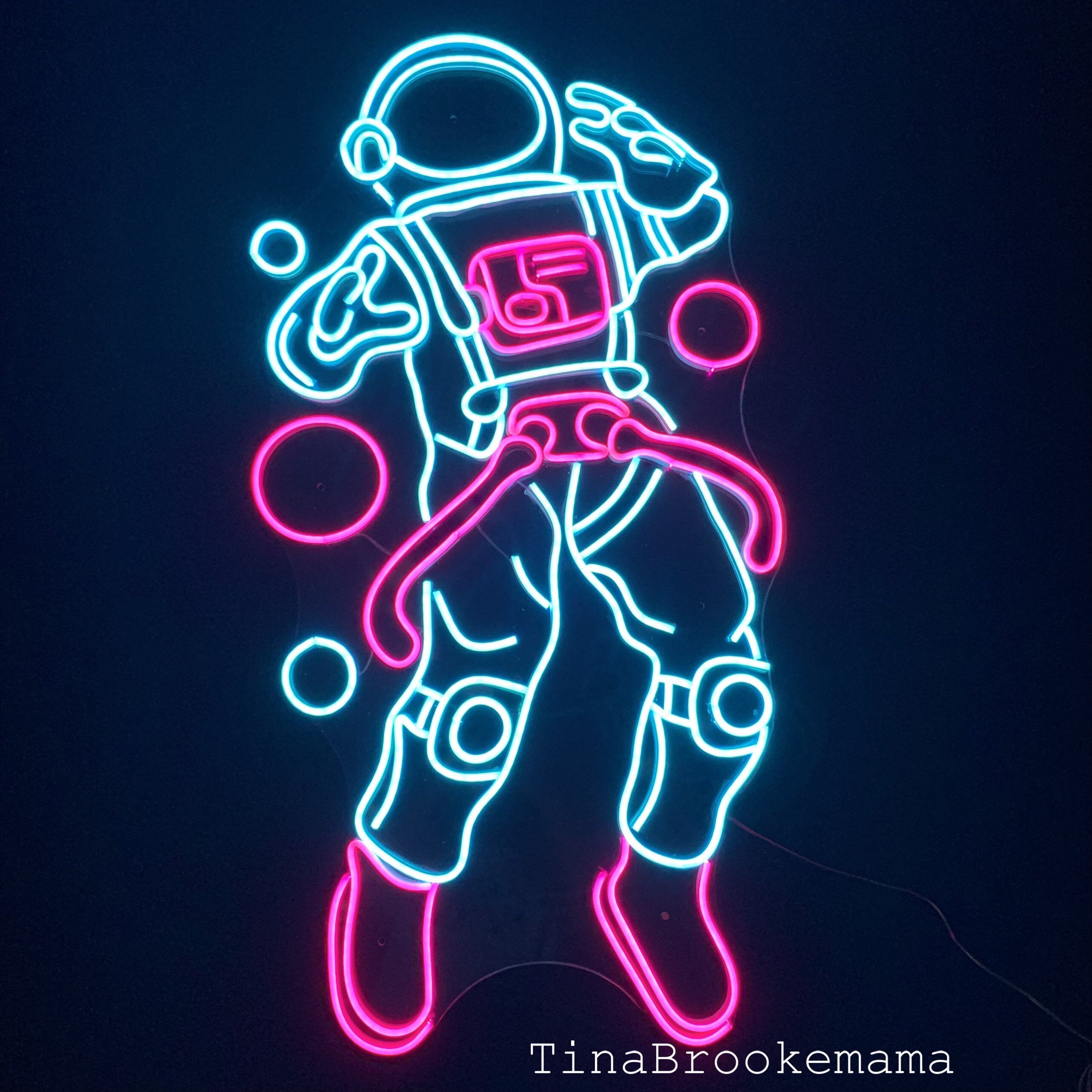 Astronaut Neon Light Astronaut Fan Gift Astronaut Neon Etsy