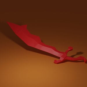 Oldschool Runescape Drache Scimitar 3D Druckdatei
