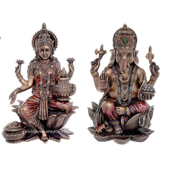 Laxmi Ganesh Statue, 3 inch Lakshmi Ganesha statue, Ganesh Lakshmi statue, Ganesha Lakshmi statue, Best for Diwali puja, Hindu god