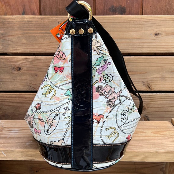 New Marino Orlandi Italian Leather Sling Shoulder Crossbody Backpack 4 Way Bag. Etsy Canada