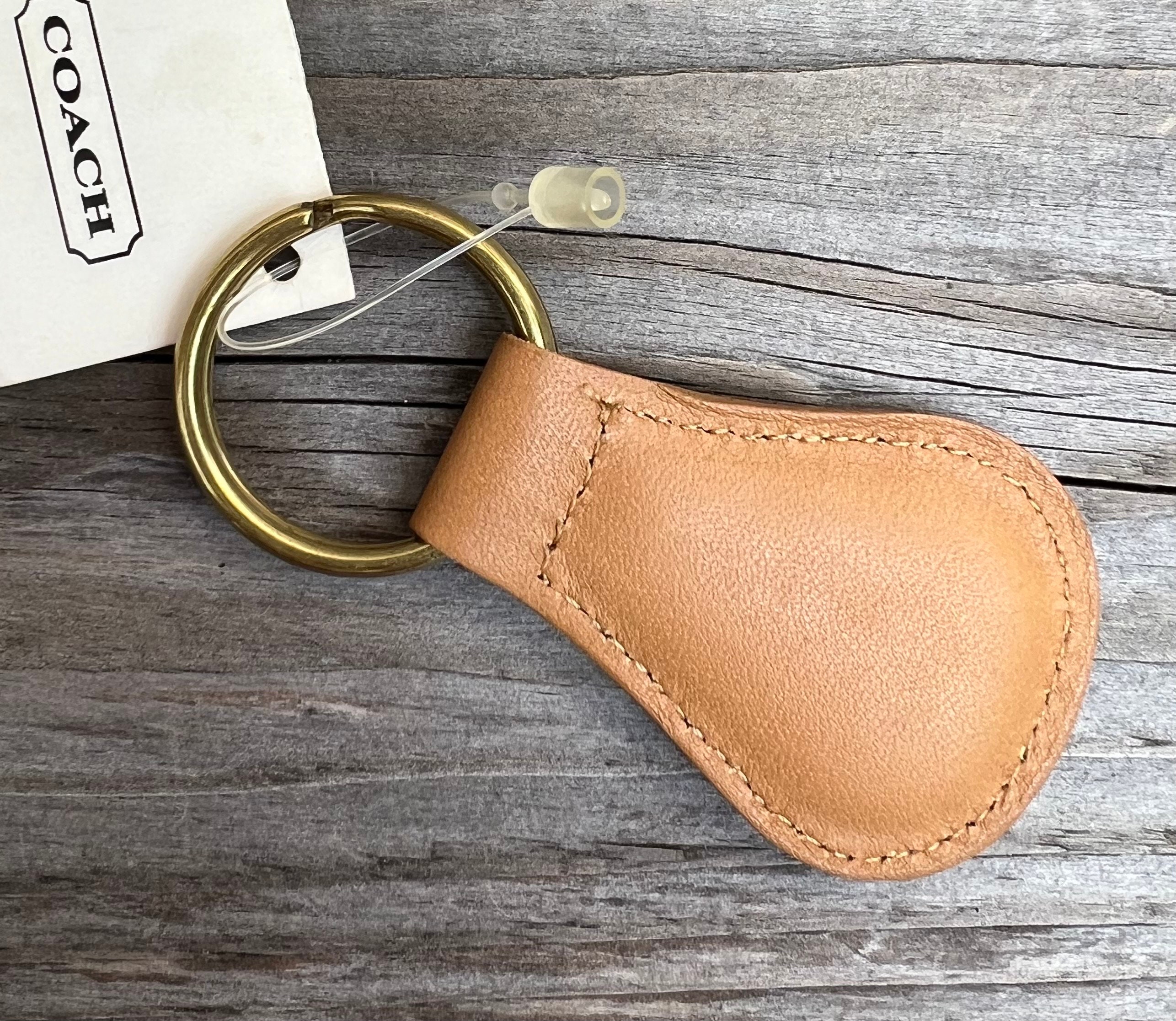 NWT Camel Vintage Coach Classic Leather Key Fob 7210 - Etsy