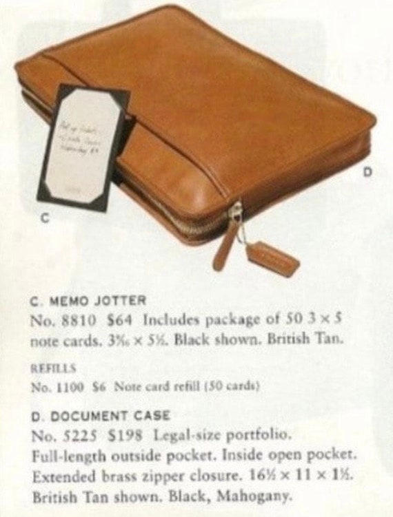 XL NYC Vintage Coach Zip Portfolio Document Laptop Case 