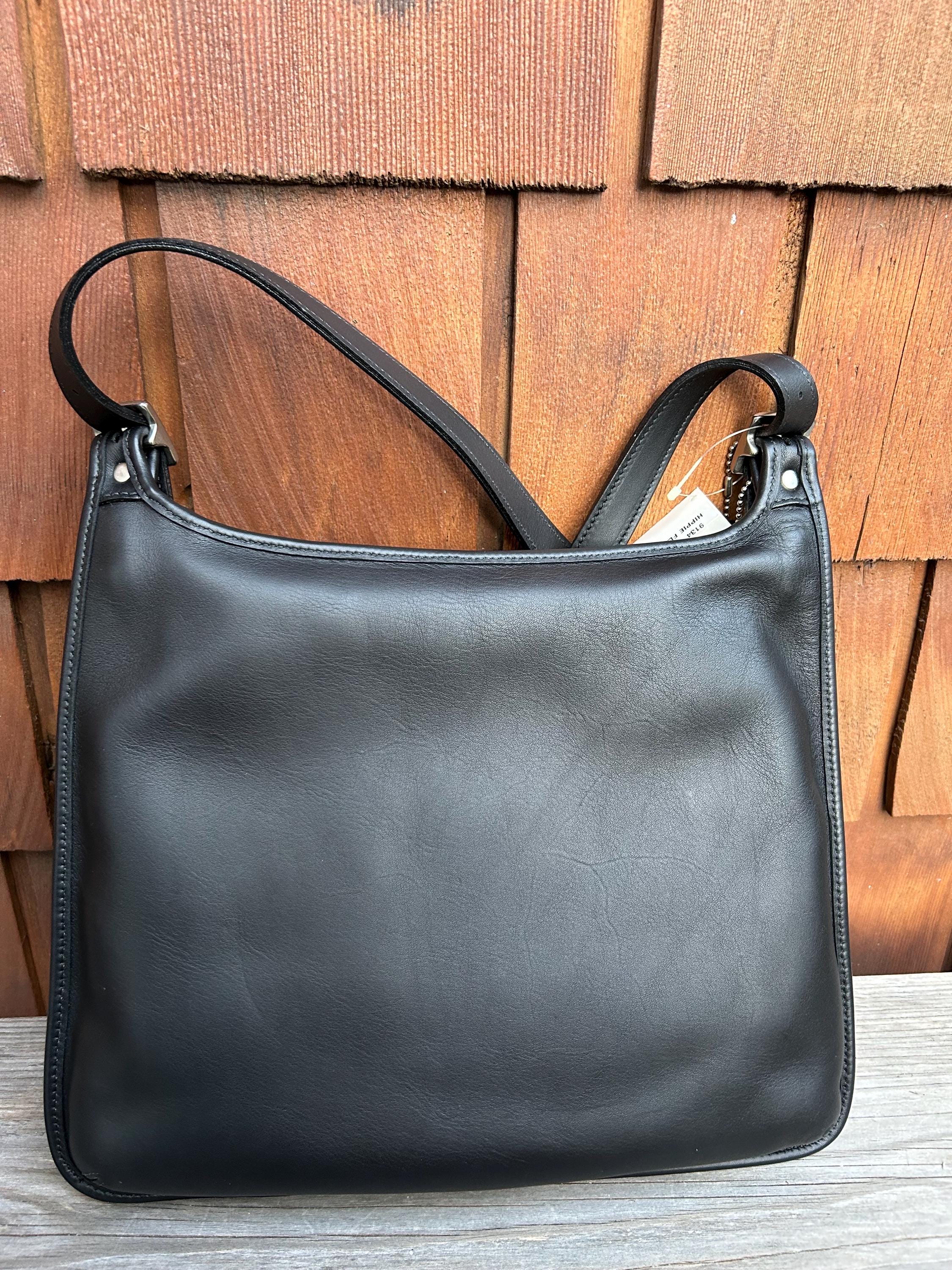 NWT Vintage Coach Hippie Flap Saddle Crossbody Bag 9134 Black - Etsy