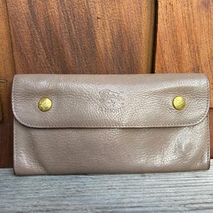 IL Bisonte Vegetable tanned Italian Leather envelope clutch wallet