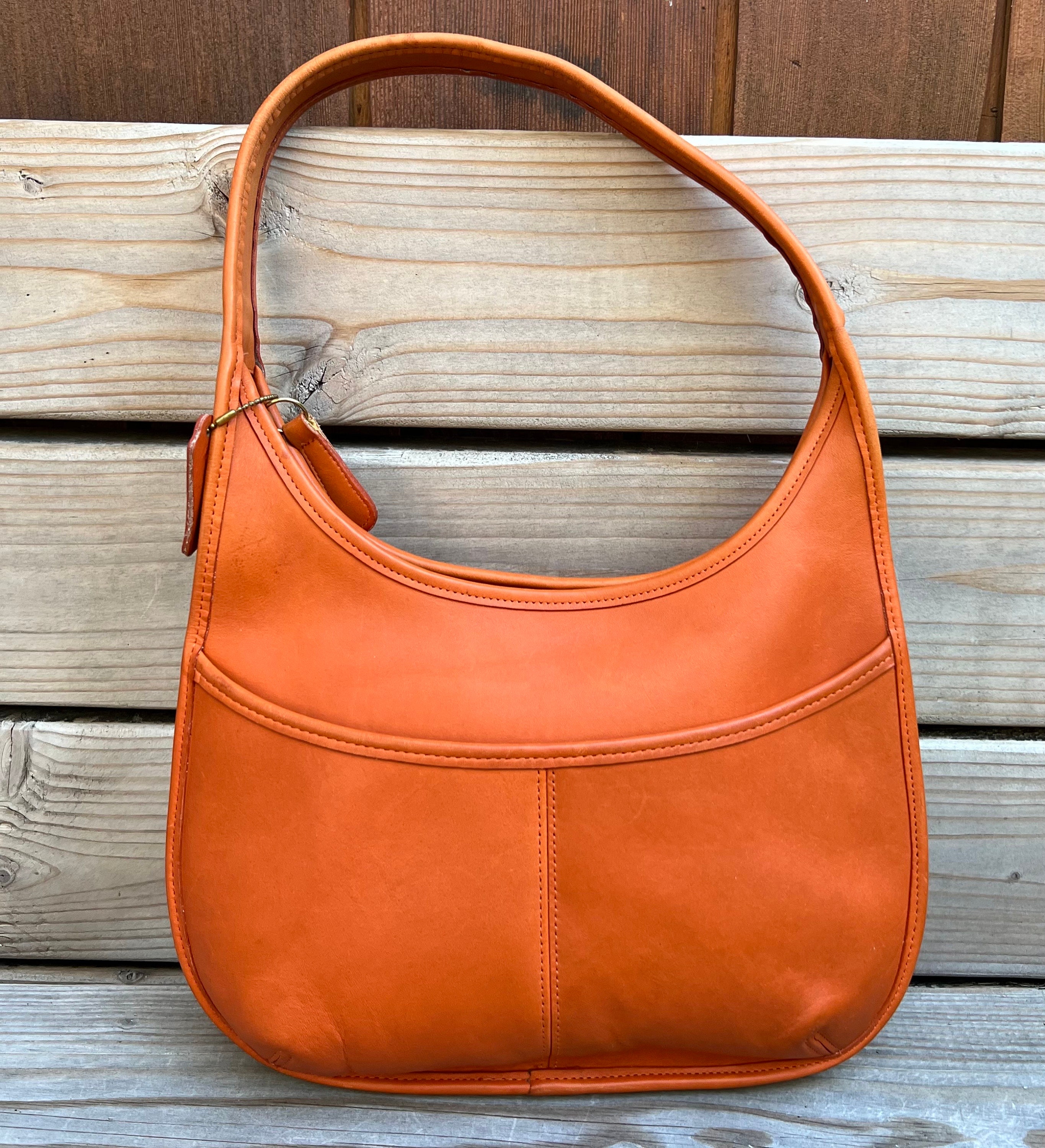Tangerine Large Vintage Coach Ergo Zip Bag 9033 - Etsy