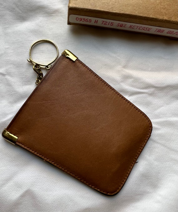 New, Tabac Vintage coach kangaroo squeeze key case fob Gem