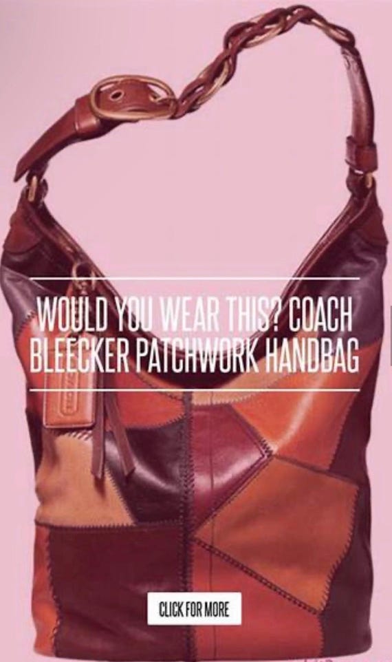 Distressed Coach Bleecker Patchwork Burnished Vac… - image 2