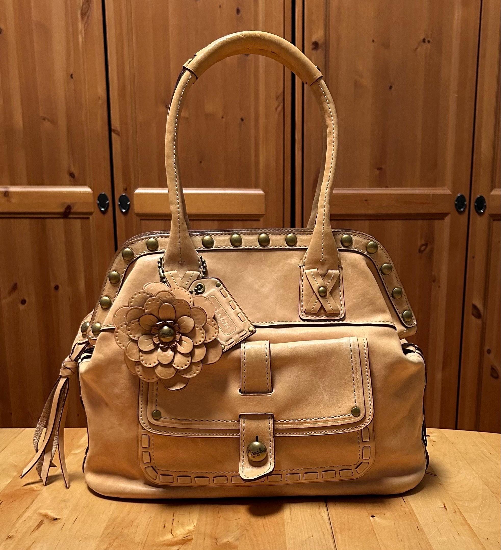 バッグ Coach Pocket Flap Legacy Satchel handbag Coach Legacy Satchel Bag - Etsy