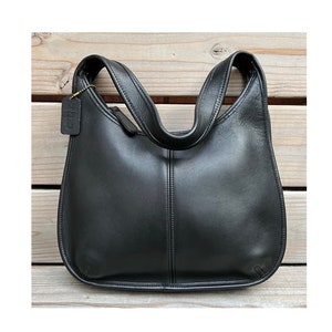 バッグ Vintage Coach Hobo Ergo Zip Black COACH Ergo Zip Hobo Leather Shoulder Bag 9025 Vintage Black