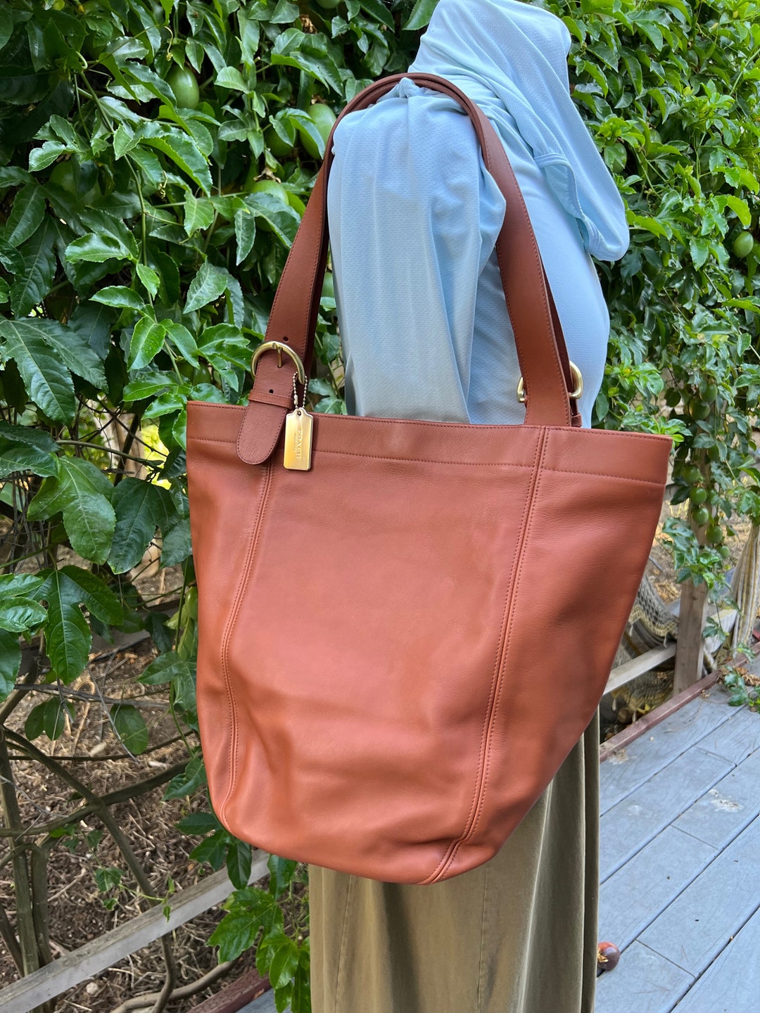 New, Vintage Coach XL Soho Carryall Tote Bag, Weekender, British Tan Etsy