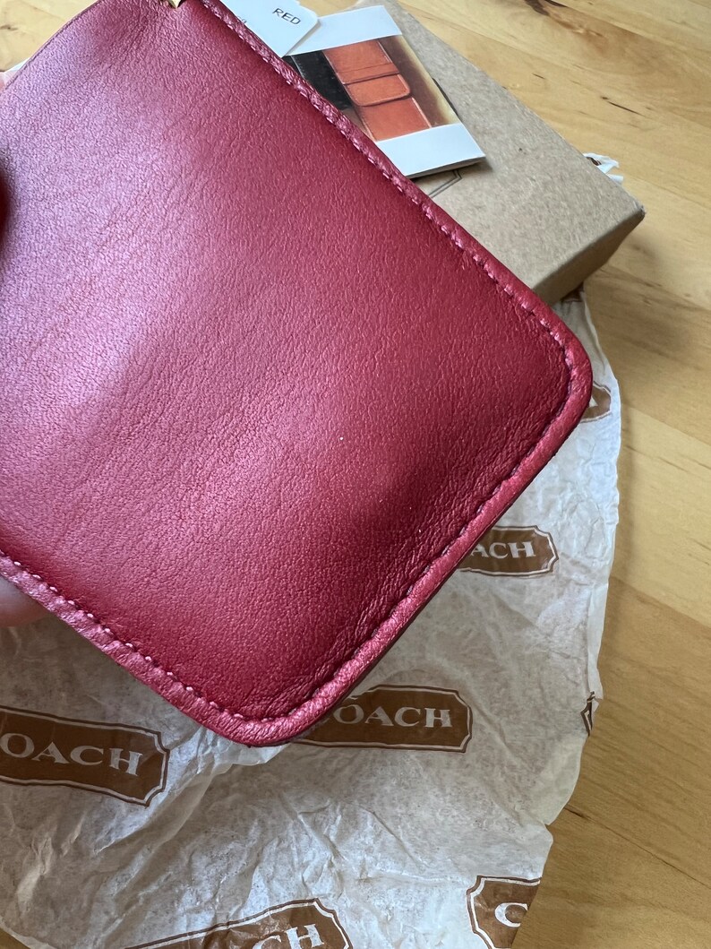 New Vintage Coach Kangaroo Squeeze Key Case Fob Red Etsy