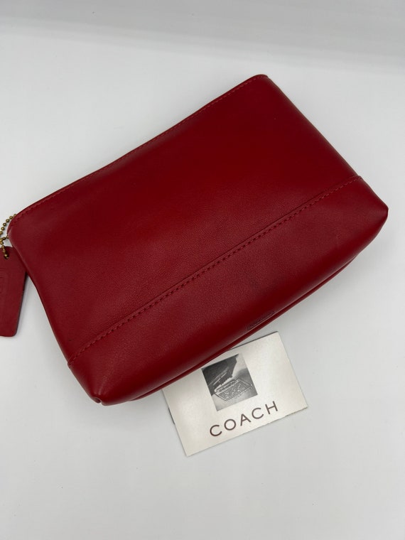 New, Red Vintage COACH Large cosmetic makeup mult… - image 1