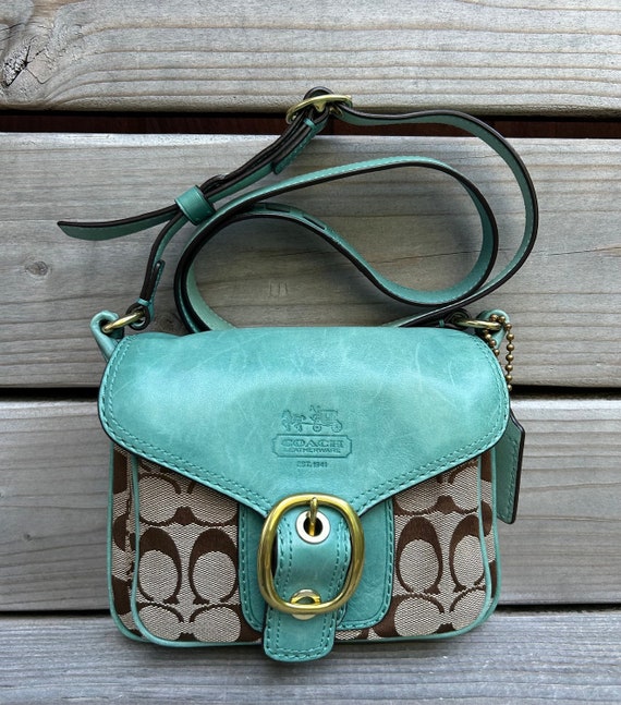 Rare Limited Edition Coach Bleecker Burnished Leather Khaki Rare Limited Edition Coach Bleecker Burnished Leather Khaki