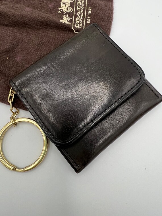 Navy 90s Vintage Coach Coin Purse Leather Keyfob Etsy Canada
