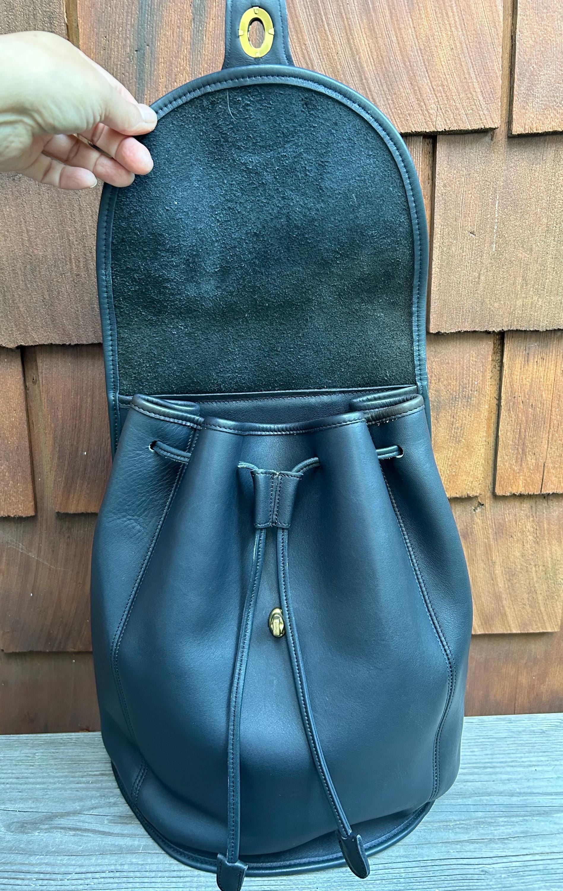 New Navy Vintage Coach Travel Weekender Backpack Rucksack