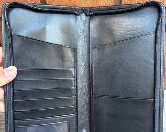 Waterbuffel Vintage Coach grote reisorganizer lange portemonnee met ritssluiting