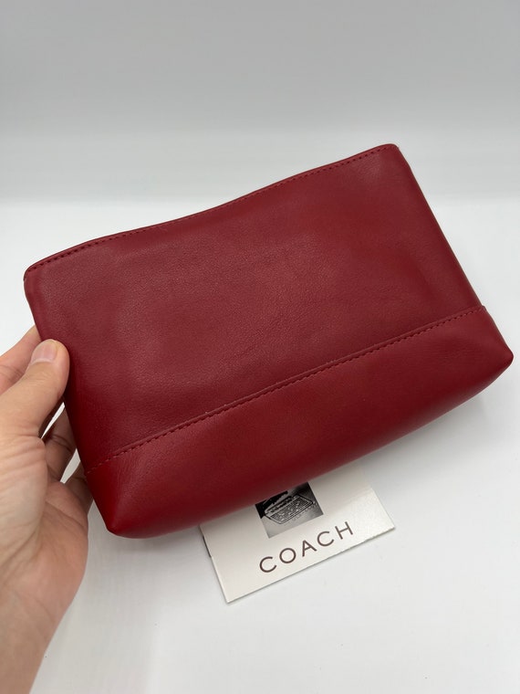 New, Red Vintage COACH Large cosmetic makeup mult… - image 3
