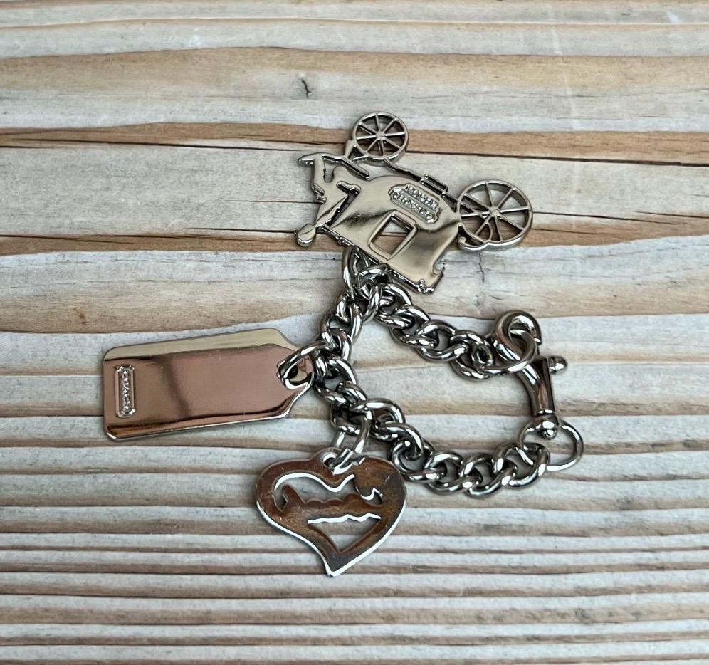 New Nickel Vintage Coach Carriage Keyfob Bag Purse Charm - Etsy