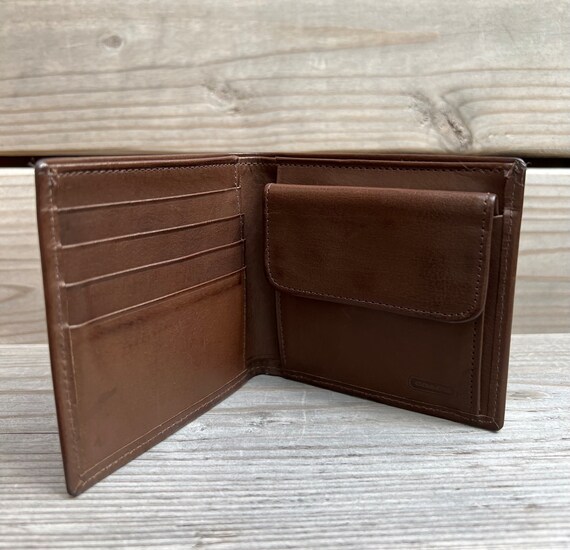 90s Water Buffalo Vintage Coach Mens Coin Leather Bifold Wallet Mahogany Etsy Australia